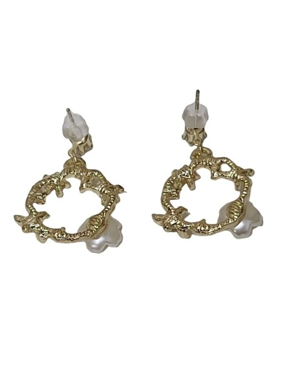 NWT Flower Bee Drop Down Rhinestone Earrings - Picture 5 of 5